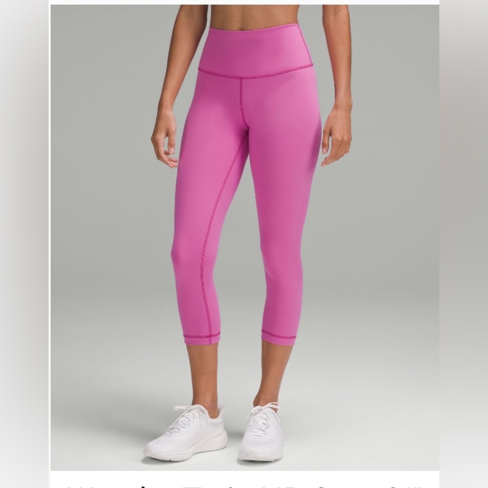 lululemon Women's Wunder Train Leggings 21" Inseam Size 2 Pow Pink Tone - Picture 2 of 6